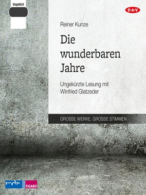 cover image of Die wunderbaren Jahre